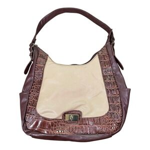 Hobo‎ Bag Faux Leather Croc Embossed Shoulder Bag Designer Style